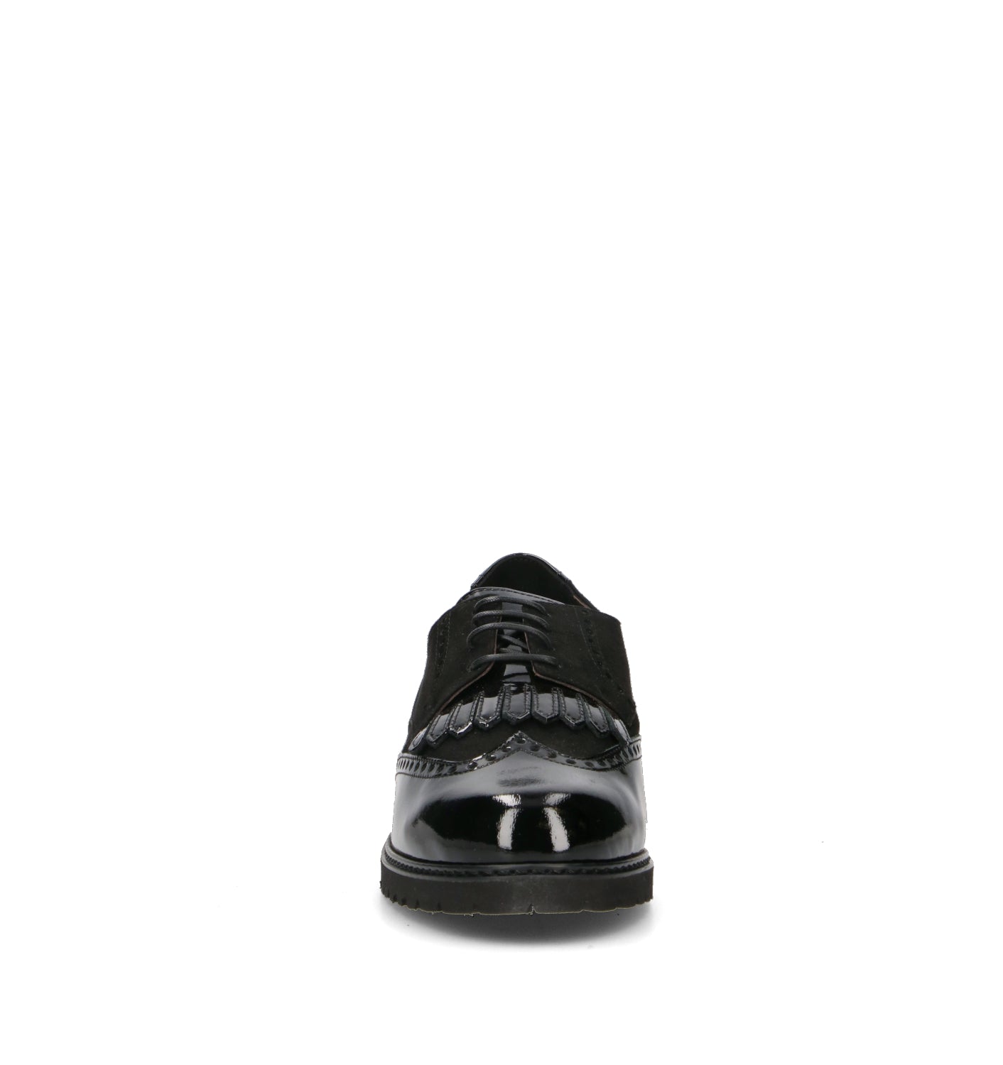 ELITE TOMASI Stringata donna nera in pelle