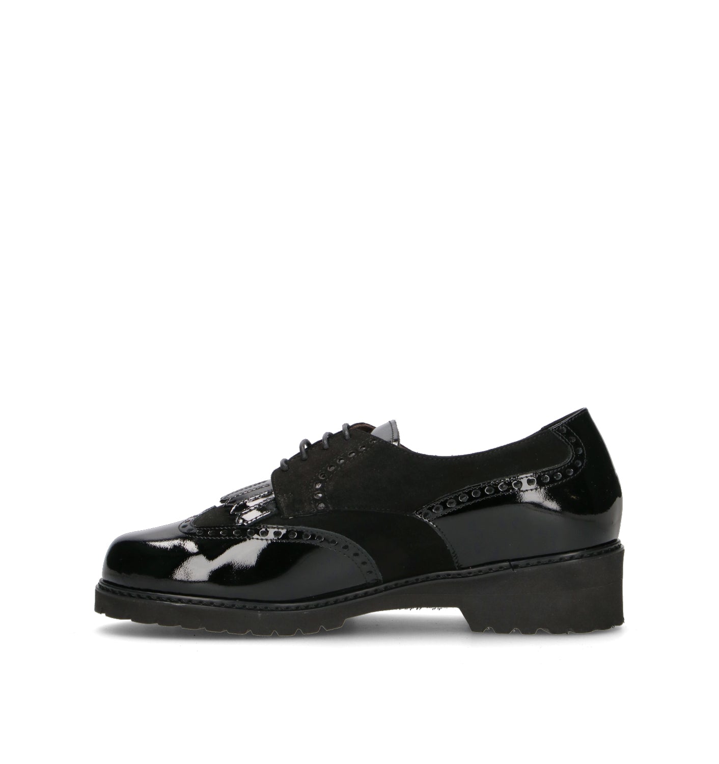 ELITE TOMASI Stringata donna nera in pelle