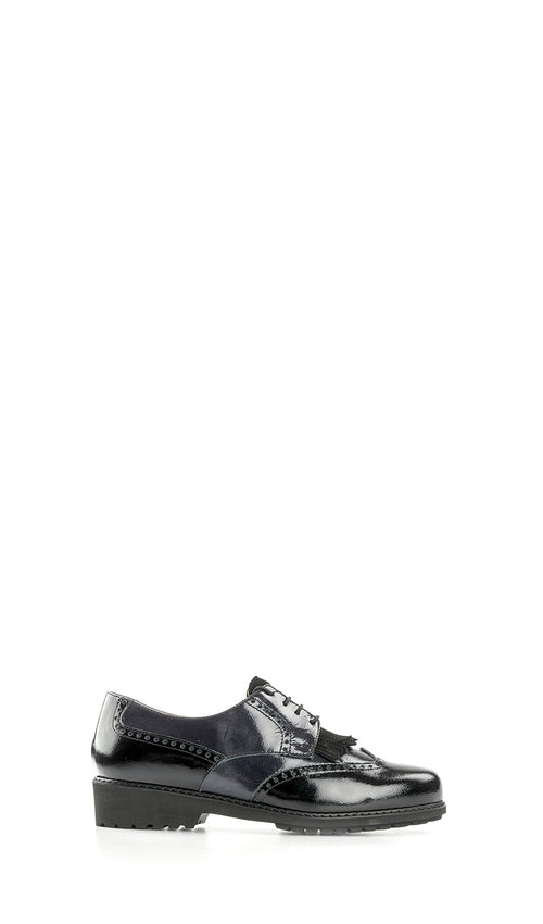 IMPRONTA TOMASI Stringata donna nera/blu in vernice