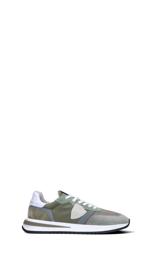 PHILIPPE MODEL Sneaker uomo verde/grigia in suede