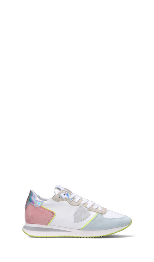 PHILIPPE MODEL Sneaker donna bianca/rosa/argento in suede