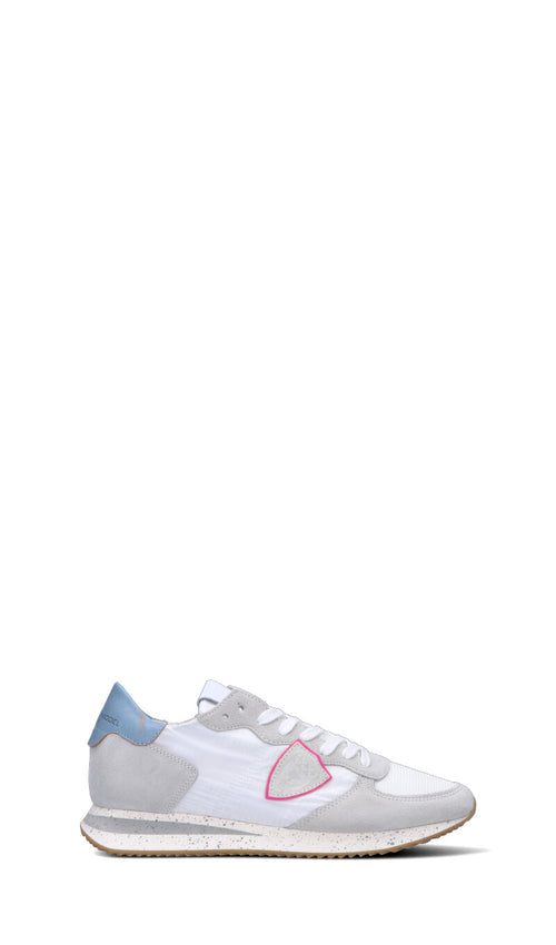 PHILIPPE MODEL Sneaker donna bianca/azzurra in pelle