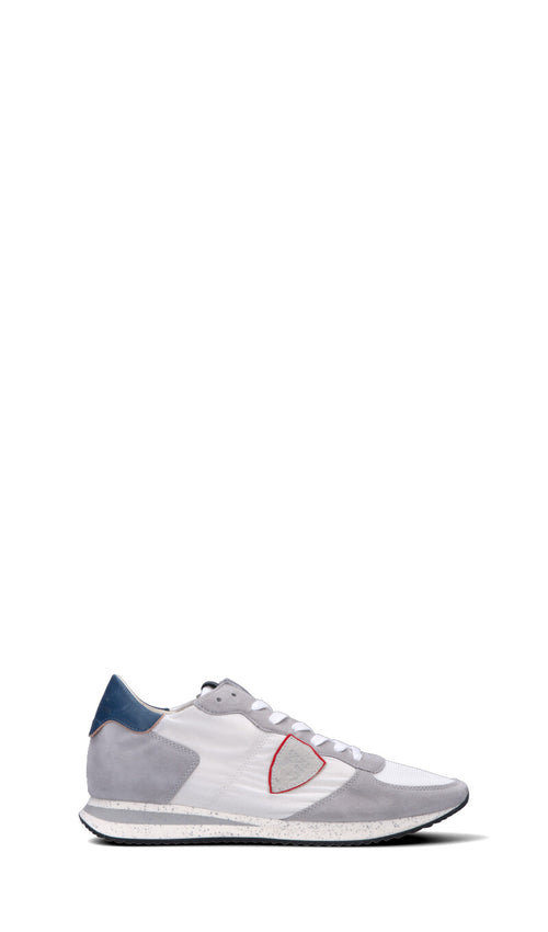 PHILIPPE MODEL Sneaker uomo bianca/blu in suede