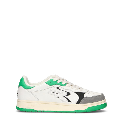 U.POWER Sneaker uomo bianca/verde in pelle