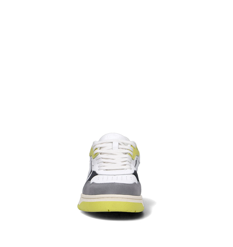 U.POWER Sneaker uomo bianca/gialla in pelle