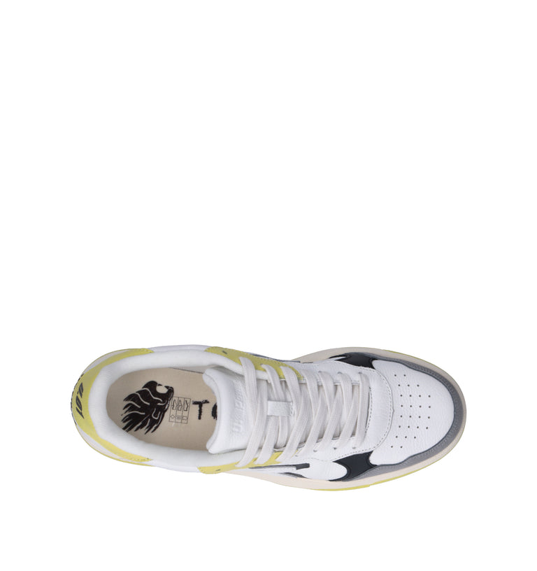 U.POWER Sneaker uomo bianca/gialla in pelle