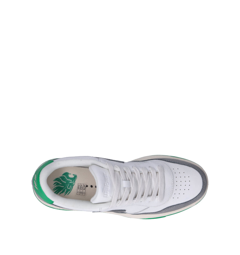 U.POWER Sneaker uomo bianca/verde in pelle