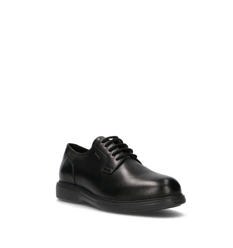 GEOX Stringata uomo nera in pelle