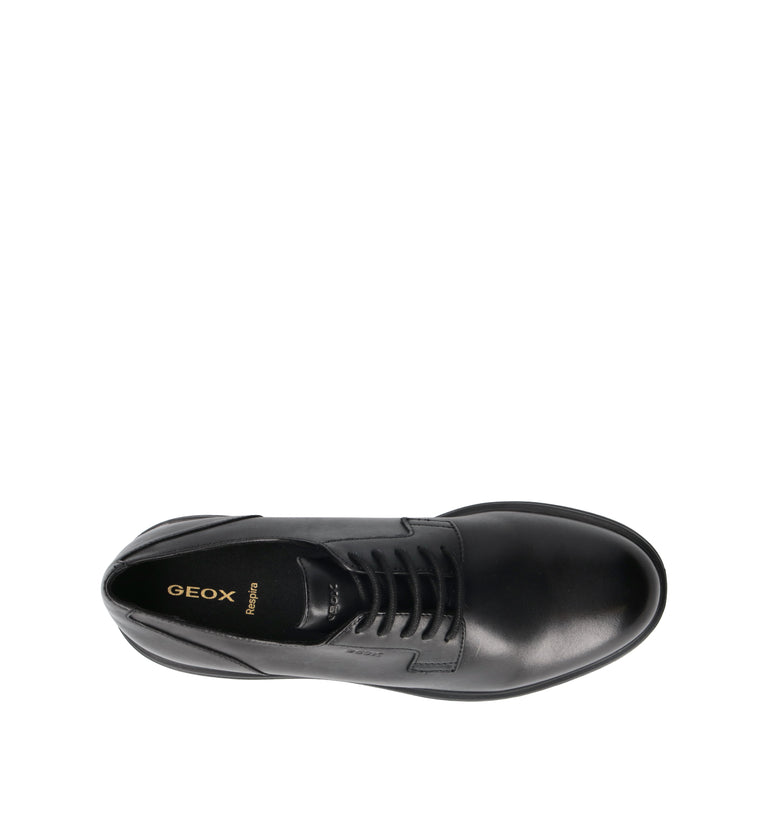 GEOX Stringata uomo nera in pelle