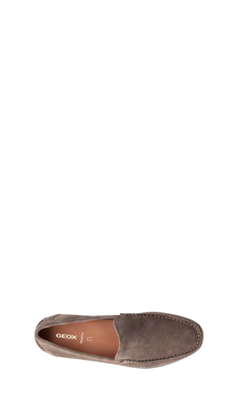 GEOX Mocassino uomo grigio in suede