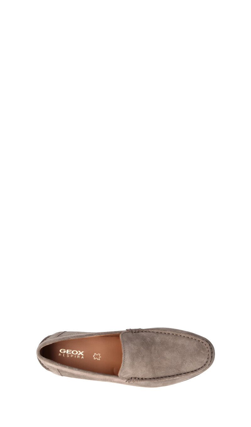 GEOX Mocassino uomo grigio in suede