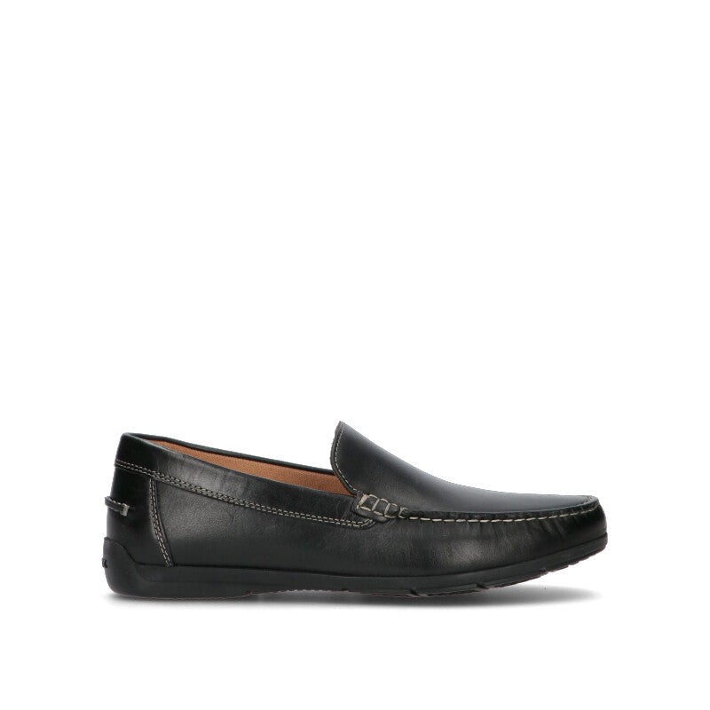 GEOX Mocassino uomo nero in pelle