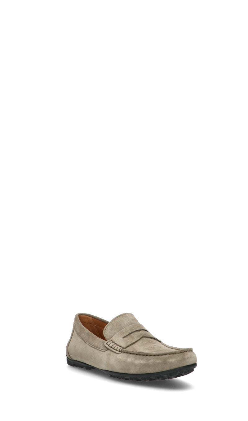 GEOX Mocassino uomo verde in suede