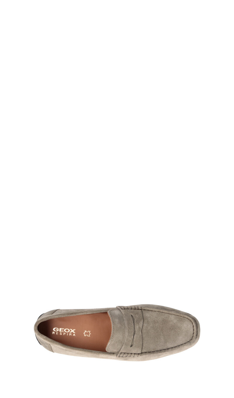 GEOX Mocassino uomo verde in suede
