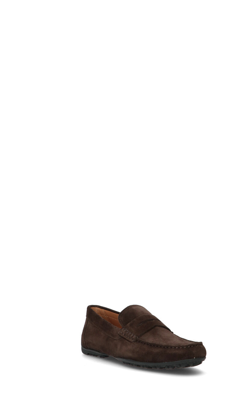 GEOX Mocassino uomo marrone in suede