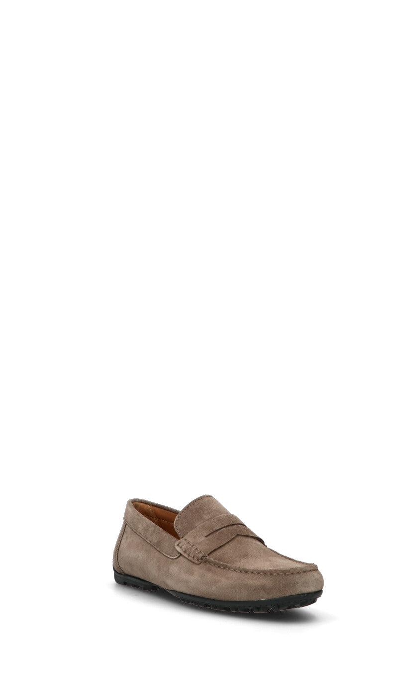 GEOX Mocassino uomo grigio in pelle