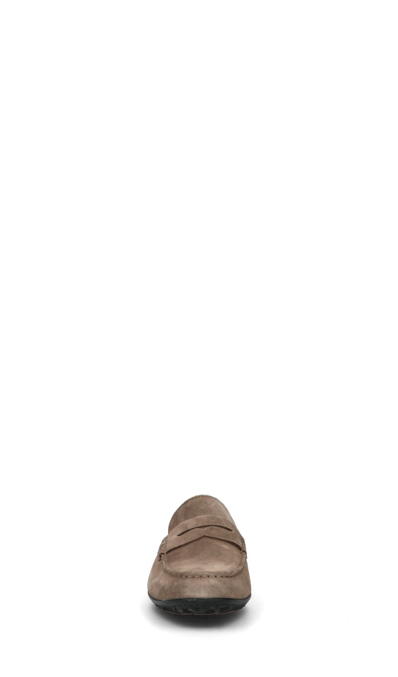 GEOX Mocassino uomo grigio in pelle
