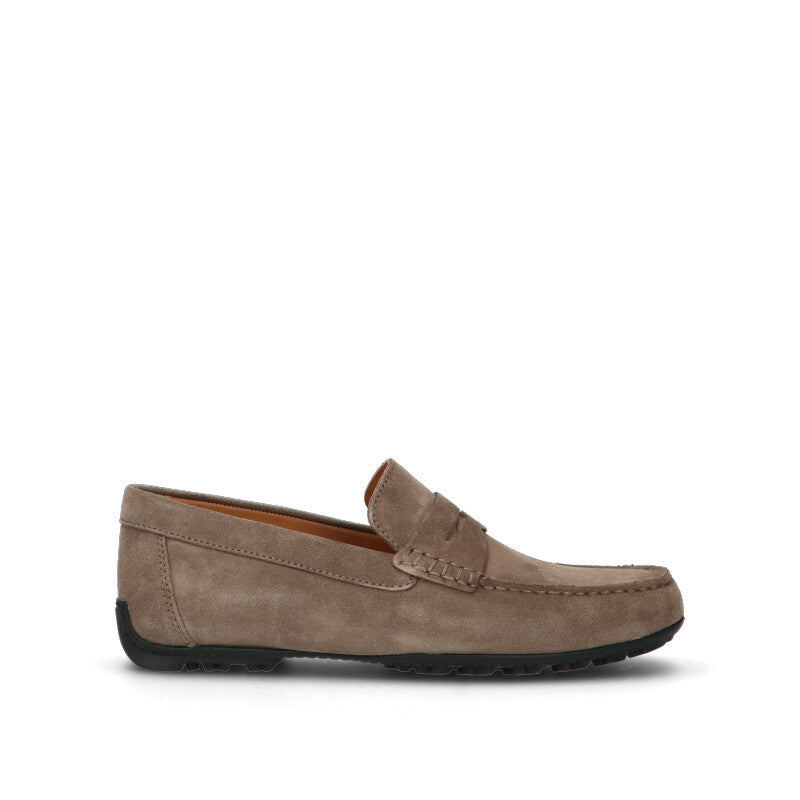 GEOX Mocassino uomo grigio in pelle
