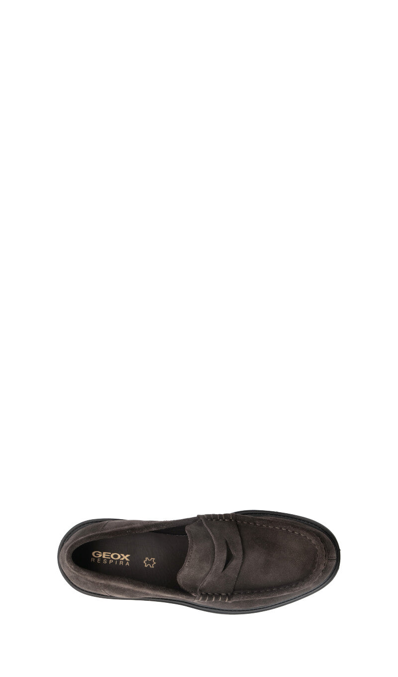 GEOX Mocassino uomo marrone in suede