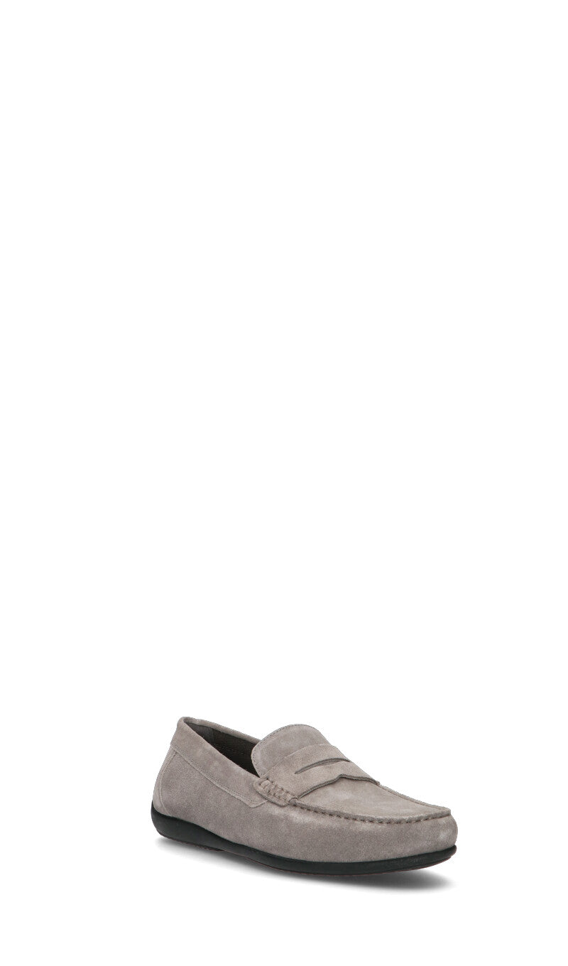 GEOX Mocassino uomo grigio in suede