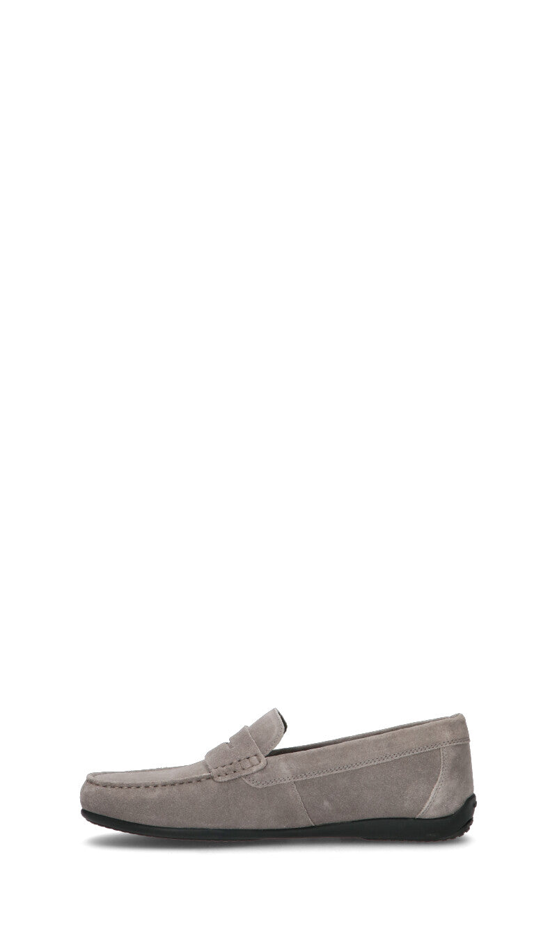 GEOX Mocassino uomo grigio in suede