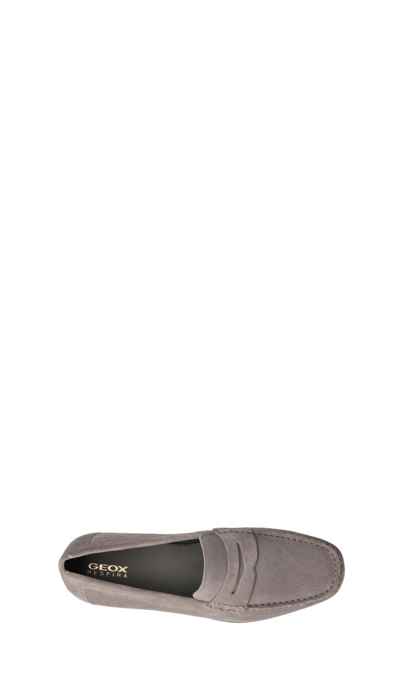 GEOX Mocassino uomo grigio in suede