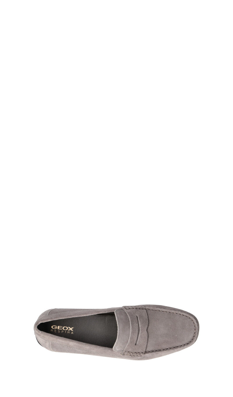 GEOX Mocassino uomo grigio in suede
