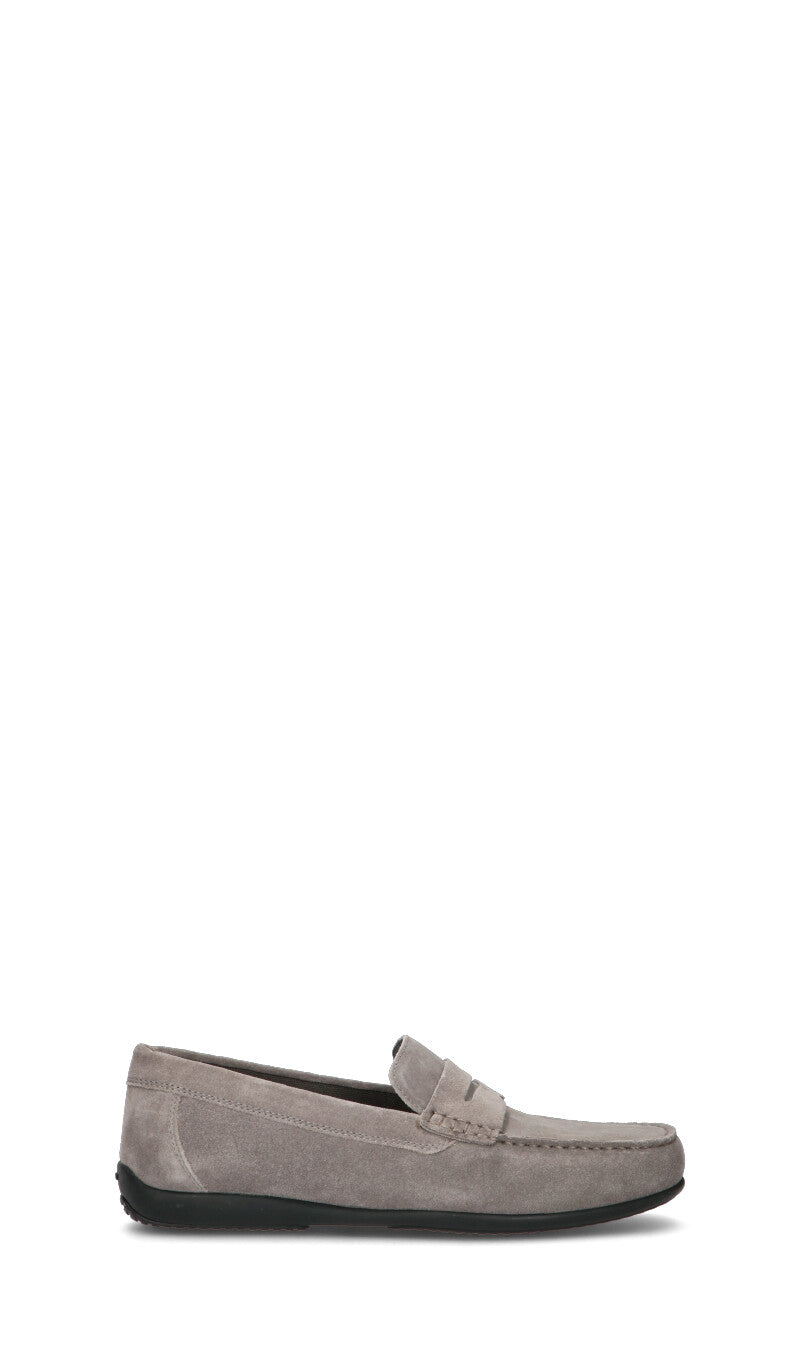 GEOX Mocassino uomo grigio in suede