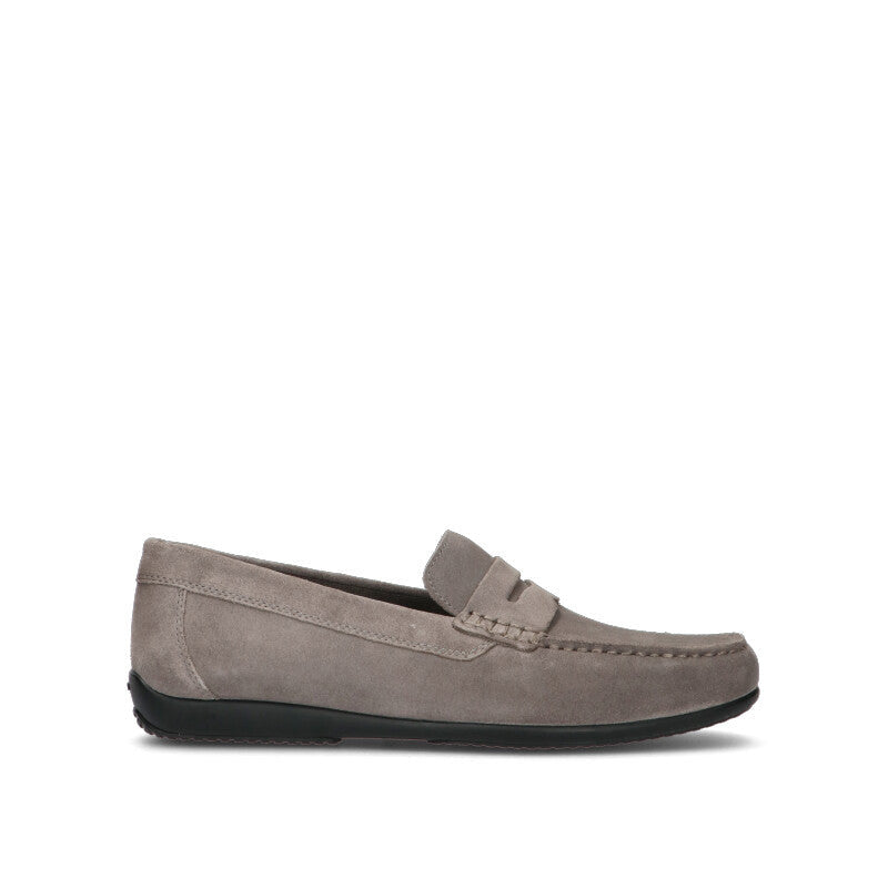 GEOX Mocassino uomo grigio in suede