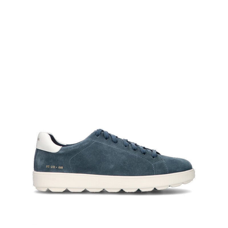 GEOX Sneaker uomo blu in suede