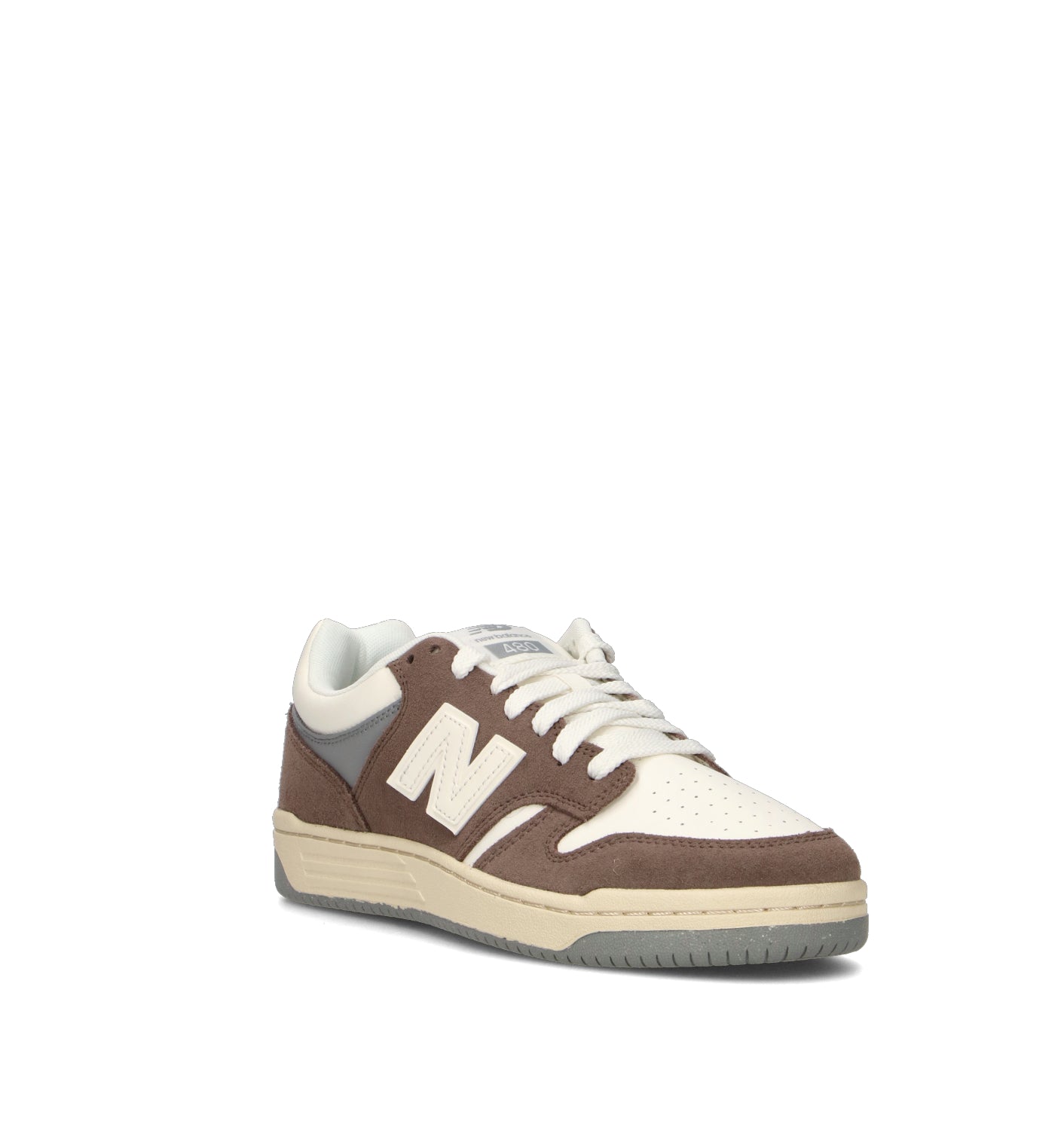 NEW BALANCE 480 Sneaker uomo taupe in suede