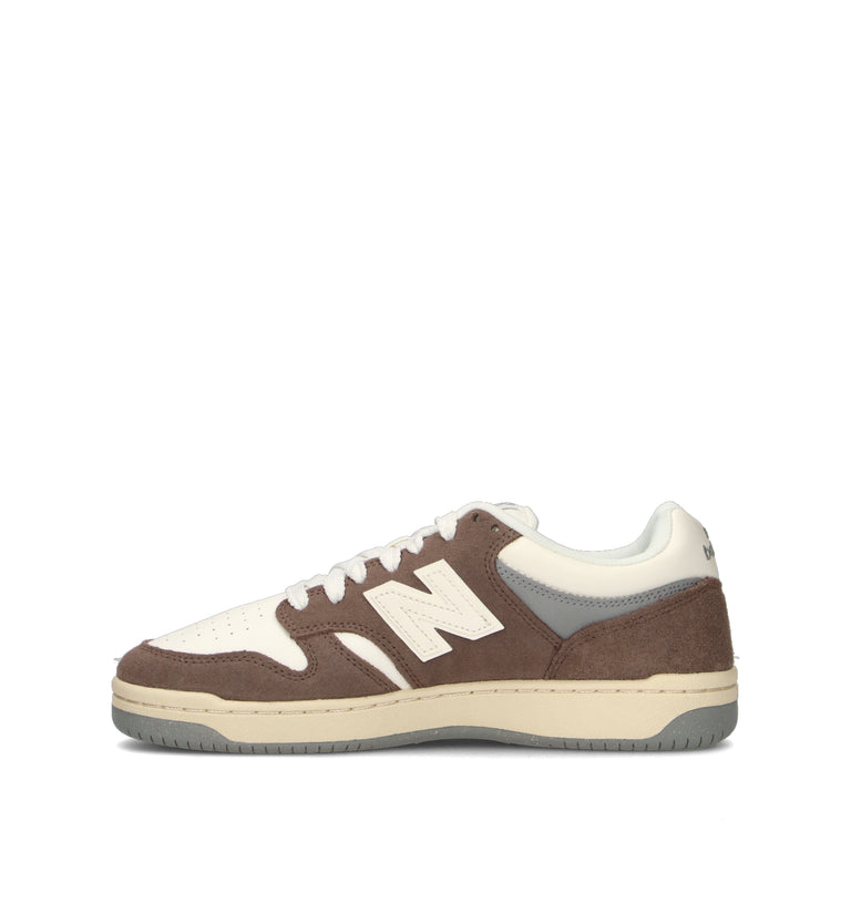 NEW BALANCE 480 Sneaker uomo taupe in suede
