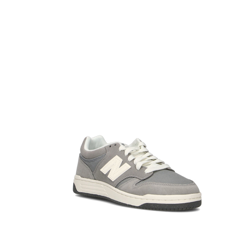 NEW BALANCE 480 Sneaker uomo grigia in suede