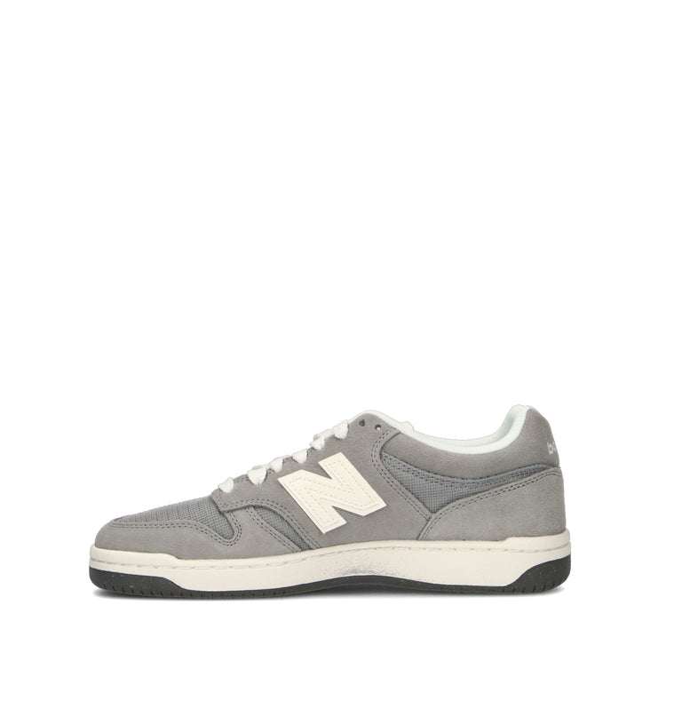 NEW BALANCE 480 Sneaker uomo grigia in suede