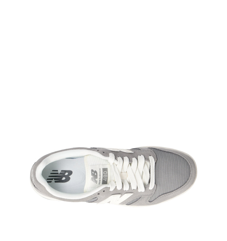 NEW BALANCE 480 Sneaker uomo grigia in suede