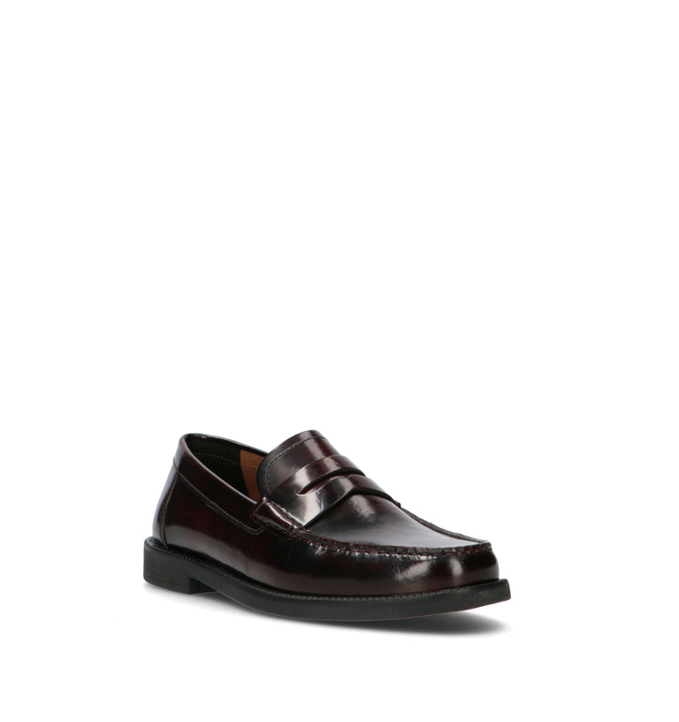 GEOX Mocassino uomo bordeaux in pelle