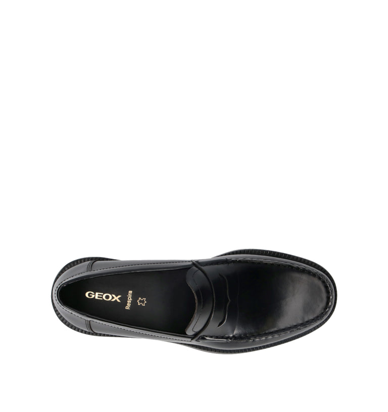 GEOX Mocassino uomo nero in pelle