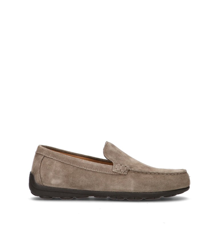 GEOX Mocassino uomo grigio in suede