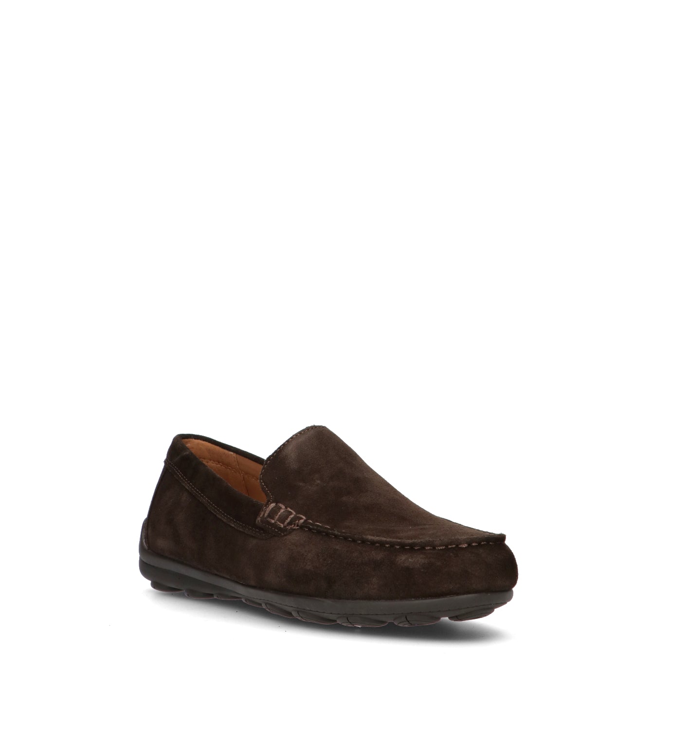 GEOX Mocassino uomo marrone in suede