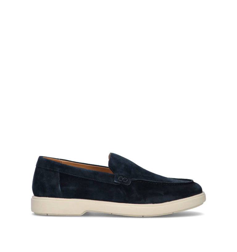 GEOX Mocassino uomo blu in suede