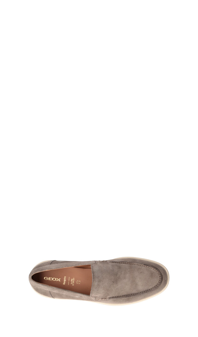 GEOX Mocassino uomo grigio in suede