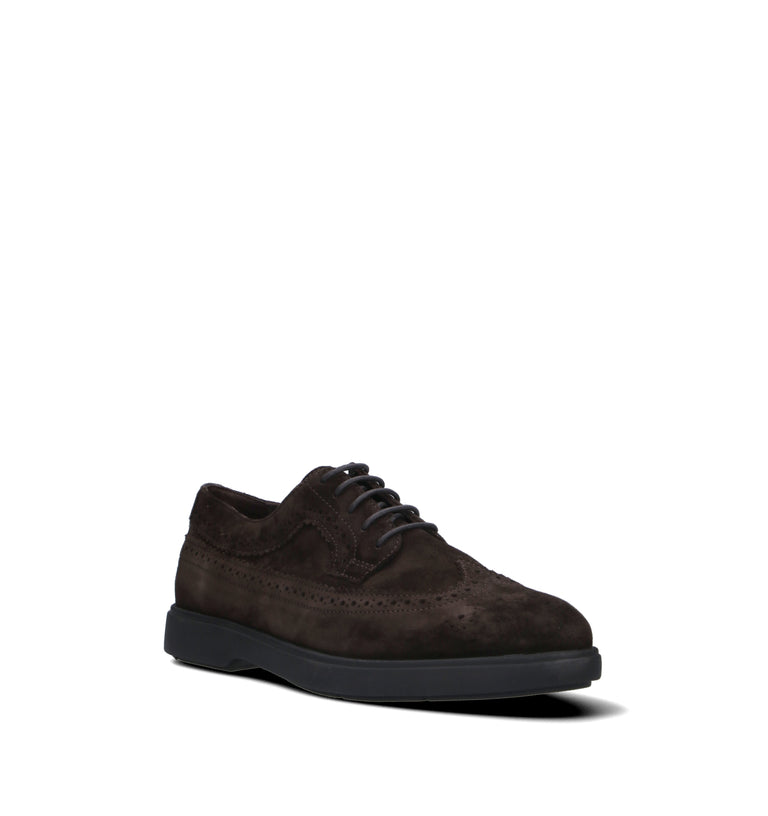 GEOX Stringata uomo marrone in suede