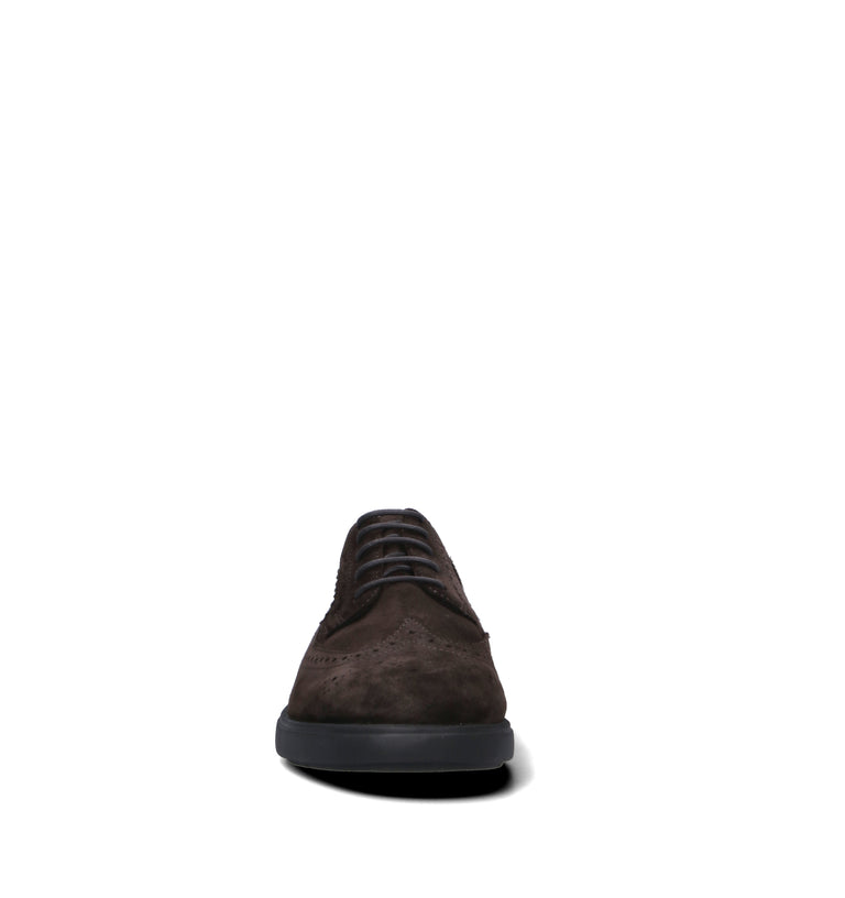 GEOX Stringata uomo marrone in suede