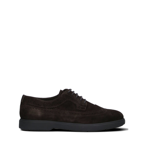 GEOX Stringata uomo marrone in suede