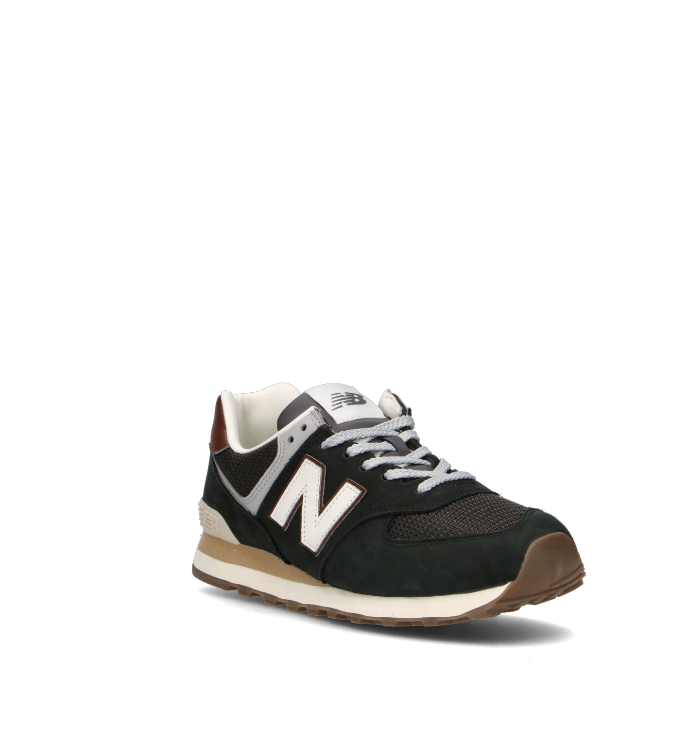 NEW BALANCE 574 Sneaker uomo nera/marrone