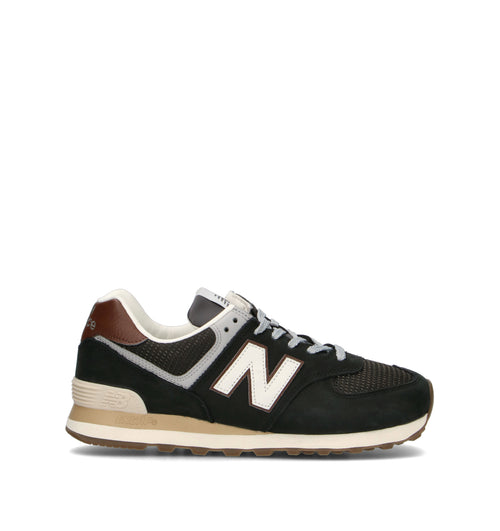 NEW BALANCE 574 Sneaker uomo nera/marrone