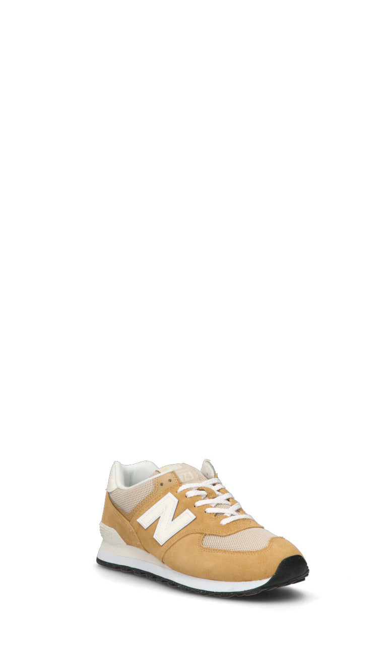 NEW BALANCE Sneaker uomo arancio/panna in suede