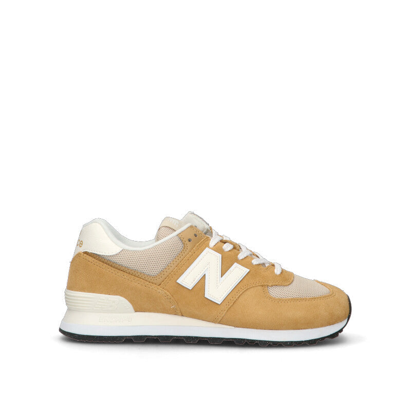 NEW BALANCE Sneaker uomo arancio/panna in suede