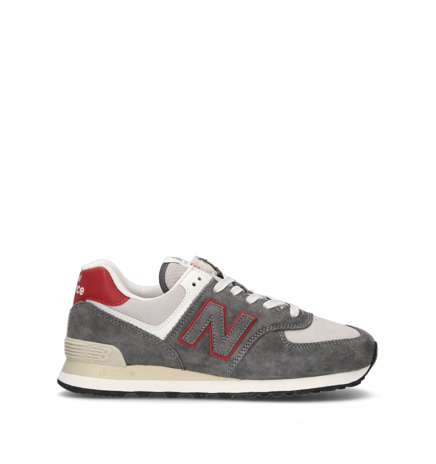 NEW BALANCE 574 Sneaker uomo grigia in suede