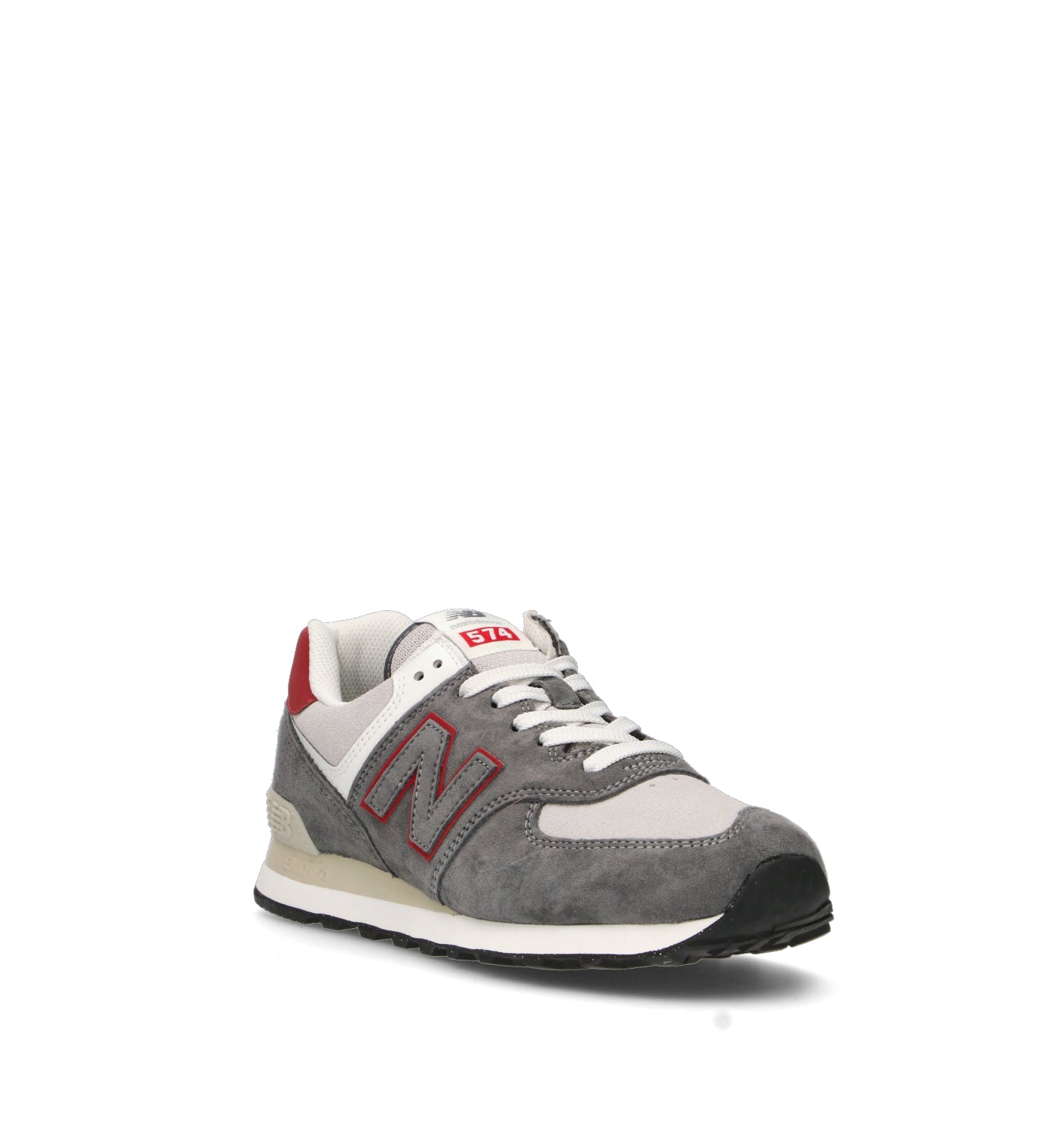 NEW BALANCE 574 Sneaker uomo grigia in suede